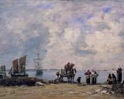 尤金 布丹 : Fishermen's Wives at the Seaside